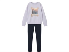 Name It sweatsuit orchid petal/dark sapphire with print  